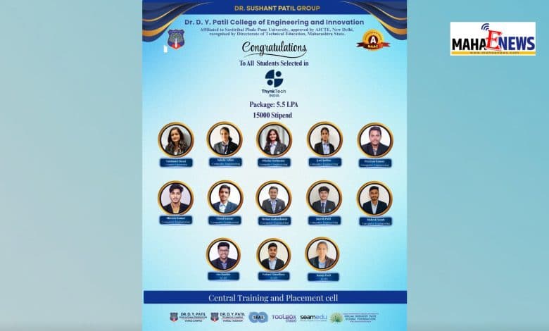 Thirteen Students Selected by ThynkTech India with Attractive Packages